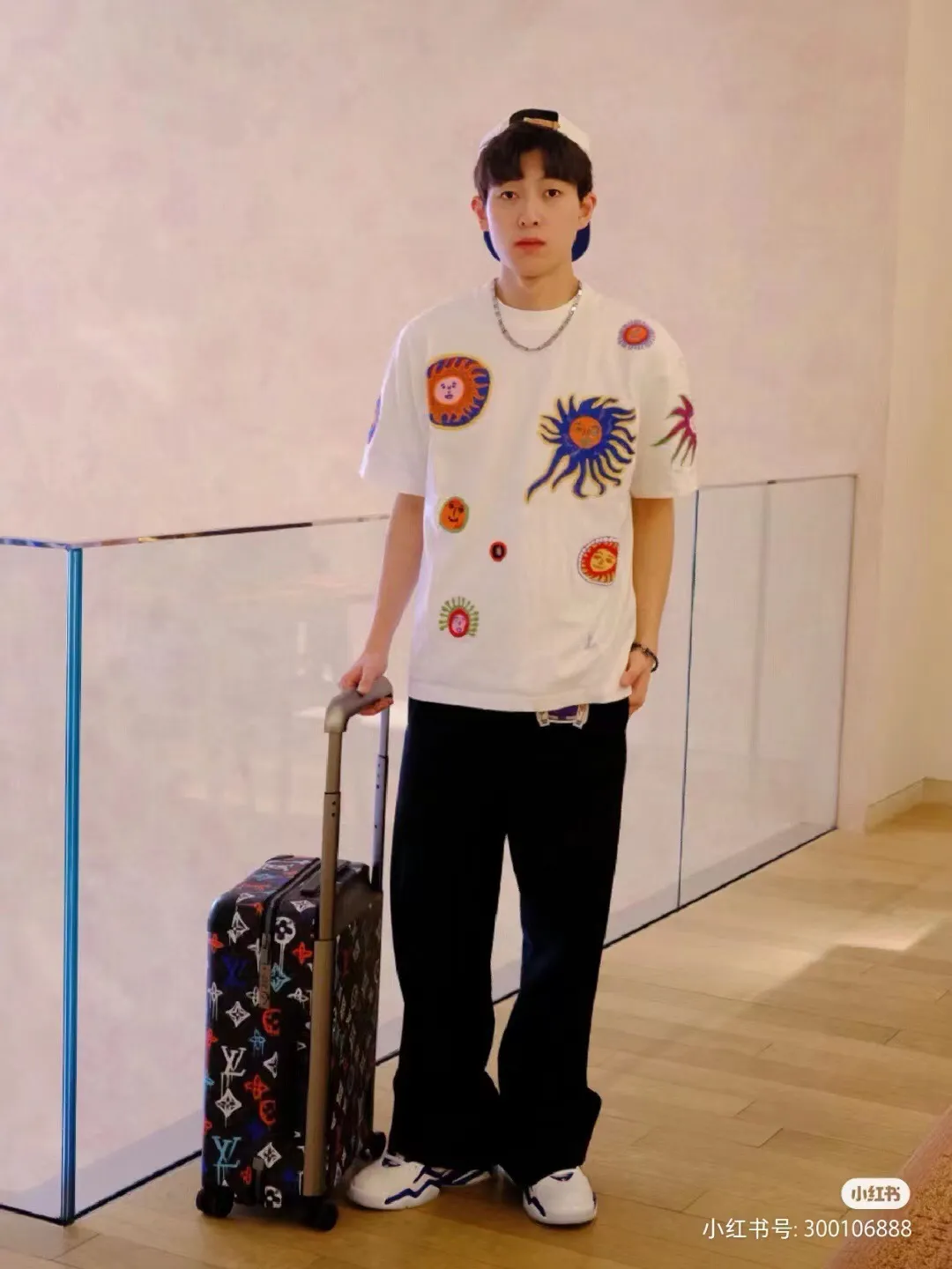Louis Vuitton/Louis Vuitton sunflower embroidered short sleeves